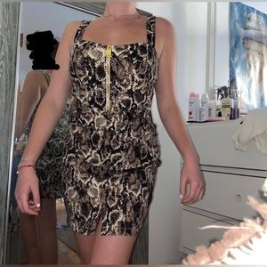 Snakeskin print dress